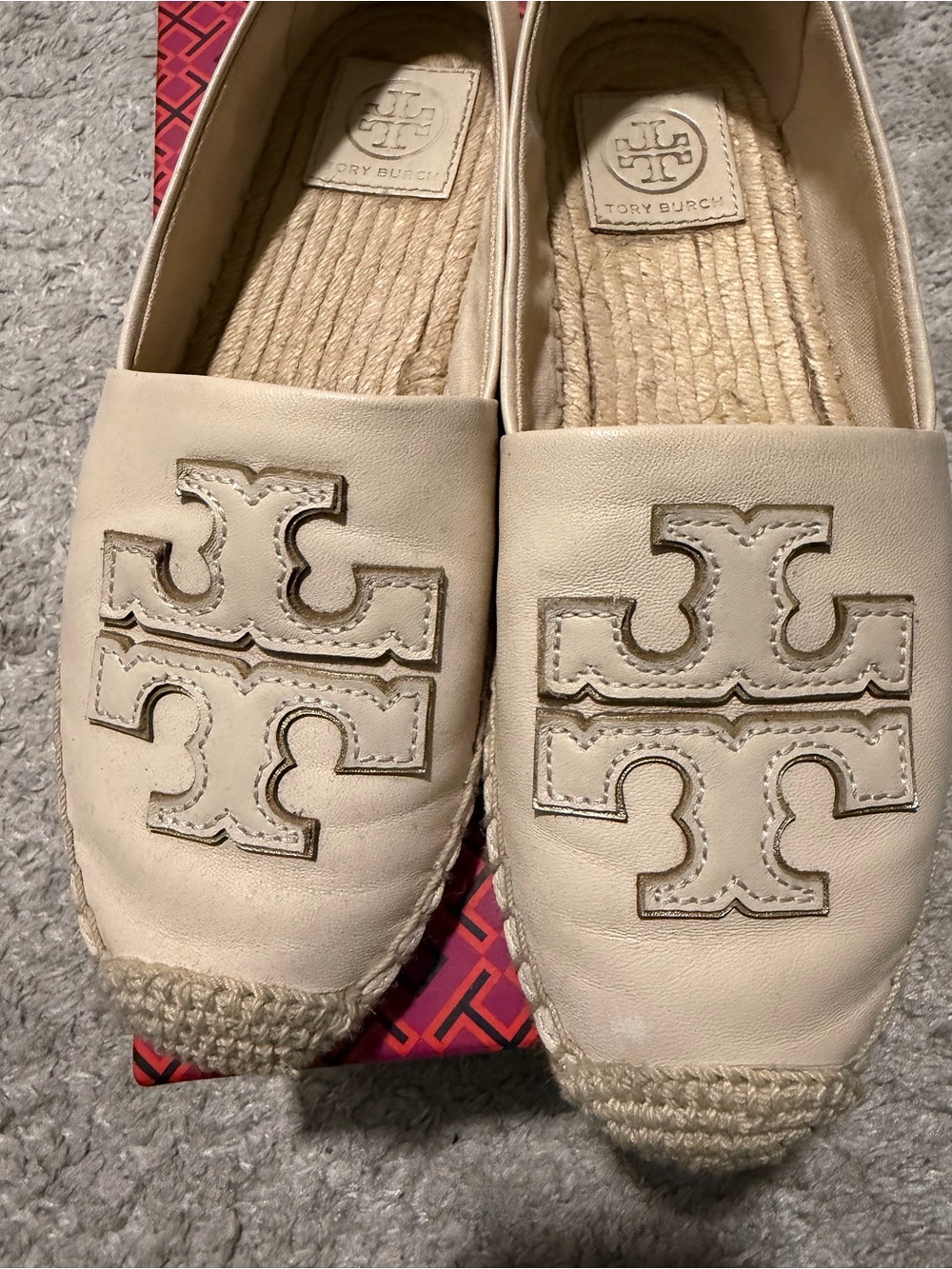 Tory Burch Leather Ines Espadrille Flats - Picture 2 of 3